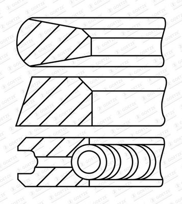 Virzuļa gredzenu komplekts GOETZE ENGINE 08-784821-10