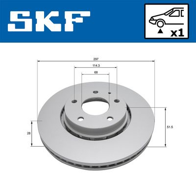 Тормозной диск SKF VKBD 81352 V1