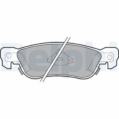 Комплект тормозных колодок, дисковый тормоз DELPHI LP636