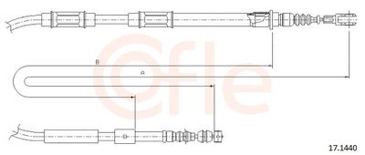 Тросик, cтояночный тормоз COFLE 92.17.1440