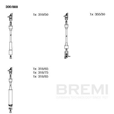 Augstsprieguma vadu komplekts BREMI 300/888