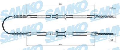 Тросик, cтояночный тормоз SAMKO C0179B