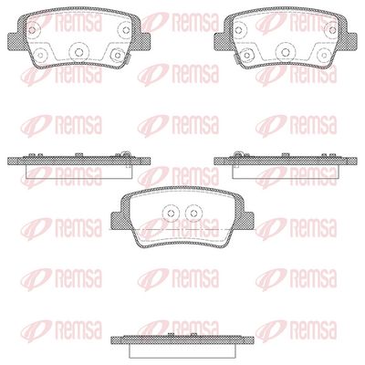 Bremžu uzliku kompl., Disku bremzes REMSA 1999.02