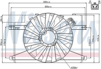 Ventilators, Motora dzesēšanas sistēma NISSENS 85106