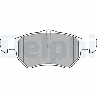 Комплект тормозных колодок, дисковый тормоз DELPHI LP1818