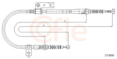 Тросик, cтояночный тормоз COFLE 92.17.0595