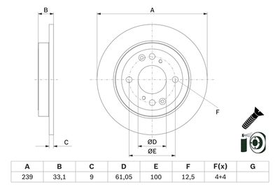 Bremžu diski BOSCH 0 986 479 E95