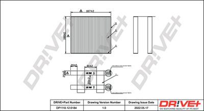 Фильтр, воздух во внутренном пространстве Dr!ve+ DP1110.12.0184