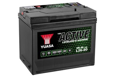Startera akumulatoru baterija YUASA L26-80