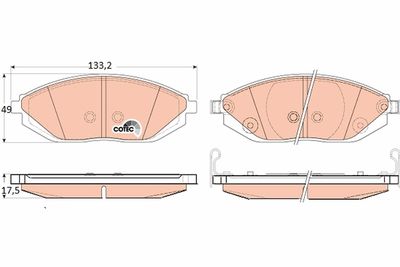 Комплект тормозных колодок, дисковый тормоз TRW GDB4606