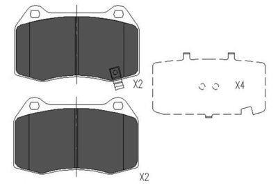 Bremžu uzliku kompl., Disku bremzes KAVO PARTS KBP-6561