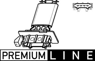 Сопротивление, вентилятор салона MAHLE ABR 98 000P