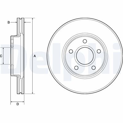 Тормозной диск DELPHI BG3868