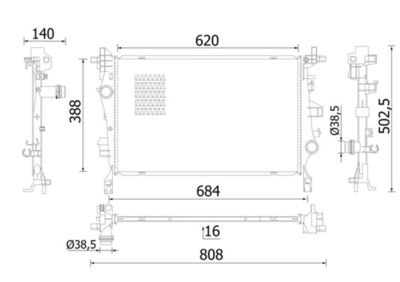 Радиатор, охлаждение двигателя MAHLE CR 2426 000S