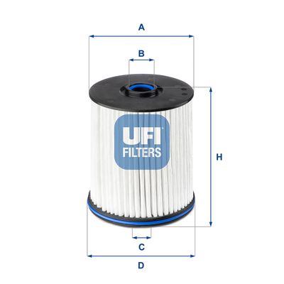 Degvielas filtrs UFI 26.E2X.01