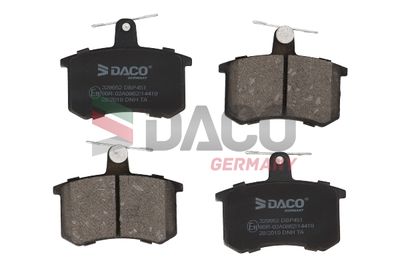 Комплект тормозных колодок, дисковый тормоз DACO 329952