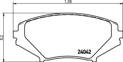 Bremžu uzliku kompl., Disku bremzes HELLA PAGID 8DB 355 010-881