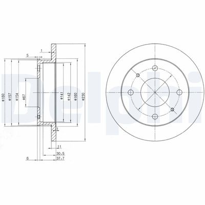 Тормозной диск DELPHI BG3337