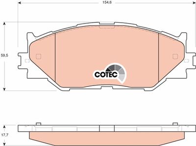 Bremžu uzliku kompl., Disku bremzes TRW GDB3410