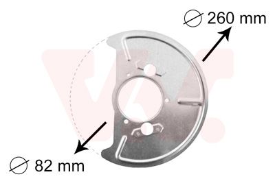 Dubļu sargs, Bremžu disks VAN WEZEL 5870372