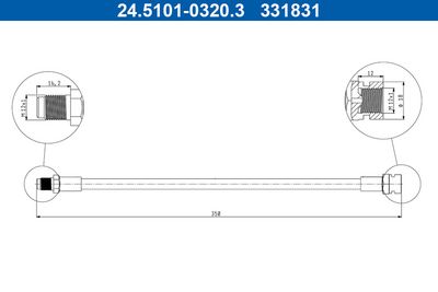 Bremžu šļūtene ATE 24.5101-0320.3