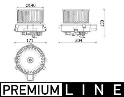 Salona ventilators MAHLE AB 284 000P