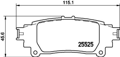 Bremžu uzliku kompl., Disku bremzes HELLA PAGID 8DB 355 020-001