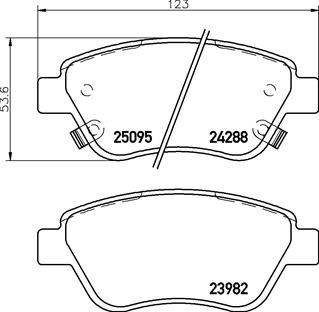Bremžu uzliku kompl., Disku bremzes BREMBO P 59 081