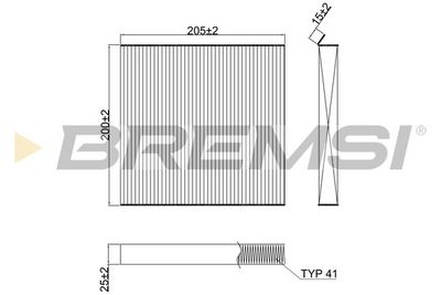 Filtrs, Salona telpas gaiss BREMSI FC2623