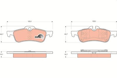 Bremžu uzliku kompl., Disku bremzes TRW GDB1561
