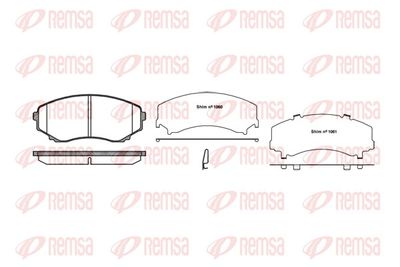 Комплект тормозных колодок, дисковый тормоз REMSA 0397.22