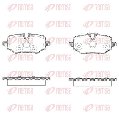 Bremžu uzliku kompl., Disku bremzes REMSA X2013.00