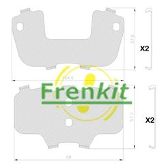 Pretčīkstēšanas plēve, Bremžu uzlikas FRENKIT 940176