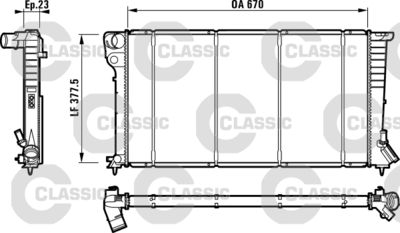 Radiators, Motora dzesēšanas sistēma VALEO 232517
