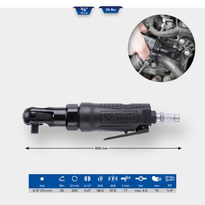 KS TOOLS BT160602 Uzgriežņu atslēga (Pneimatiskā)