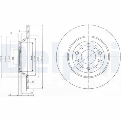 Bremžu diski DELPHI BG3956