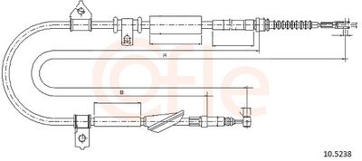 Тросик, cтояночный тормоз COFLE 92.10.5238