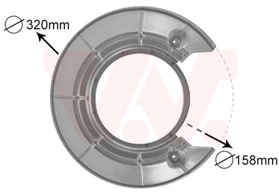 Dubļu sargs, Bremžu disks VAN WEZEL 4730374