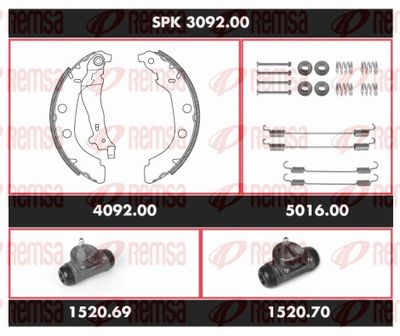 Bremžu komplekts, Trumuļu bremzes REMSA SPK 3092.00