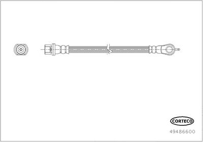 Bremžu šļūtene CORTECO 49486600