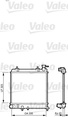 Радиатор, охлаждение двигателя VALEO 734266