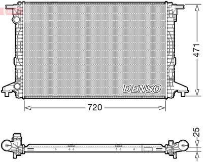Радиатор, охлаждение двигателя DENSO DRM02043