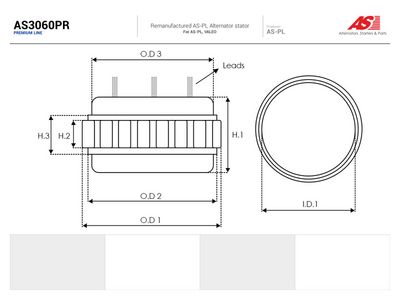 Stators, ģenerators AS-PL AS3060PR