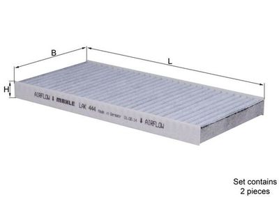 Filtrs, Salona telpas gaiss MAHLE LAK 444/S