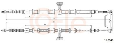 Тросик, cтояночный тормоз COFLE 11.5946