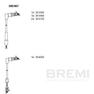 Augstsprieguma vadu komplekts BREMI 300/957