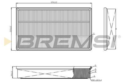 Воздушный фильтр BREMSI FA1113
