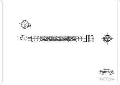 Bremžu šļūtene CORTECO 19035094