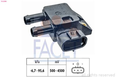 Датчик, давление выхлопных газов FACET 10.3386
