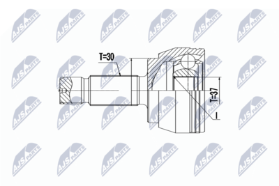 Шарнирный комплект, приводной вал NTY NPZ-ME-025